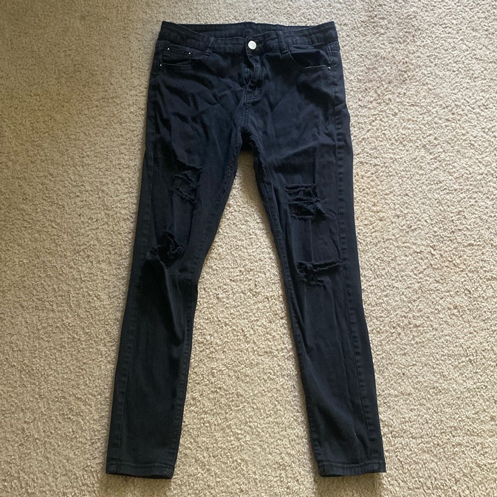 Black Ripped Skinny Jeans